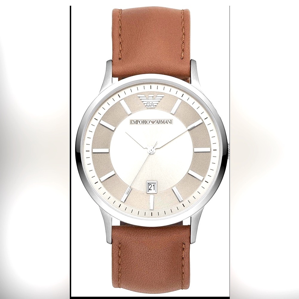 Emporio Armani Men's Stainless Steel Dress Watch with Quartz Movement